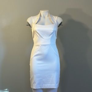 Black halo White pearl dress